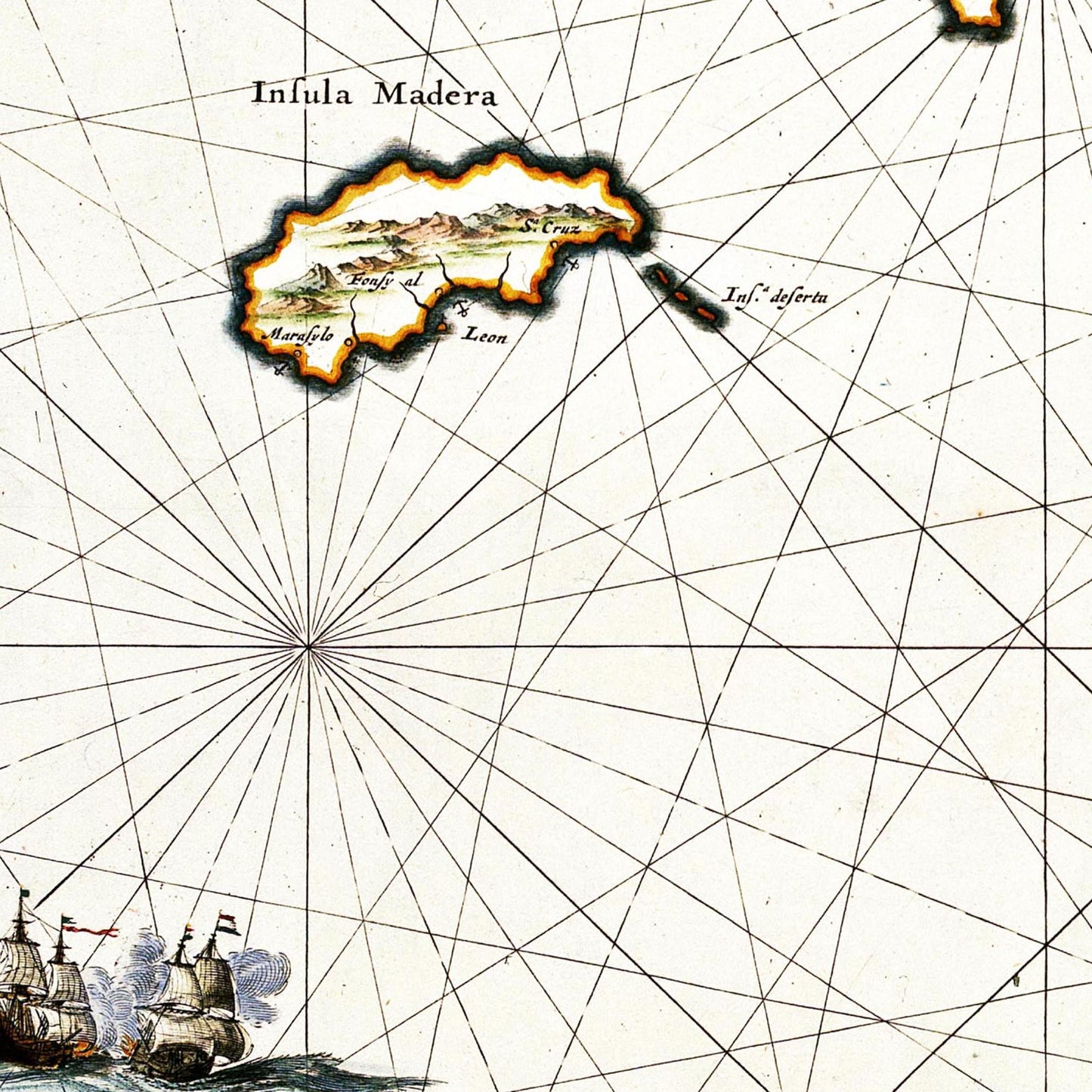 Historische Landkarte Kanarische Inseln um 1690