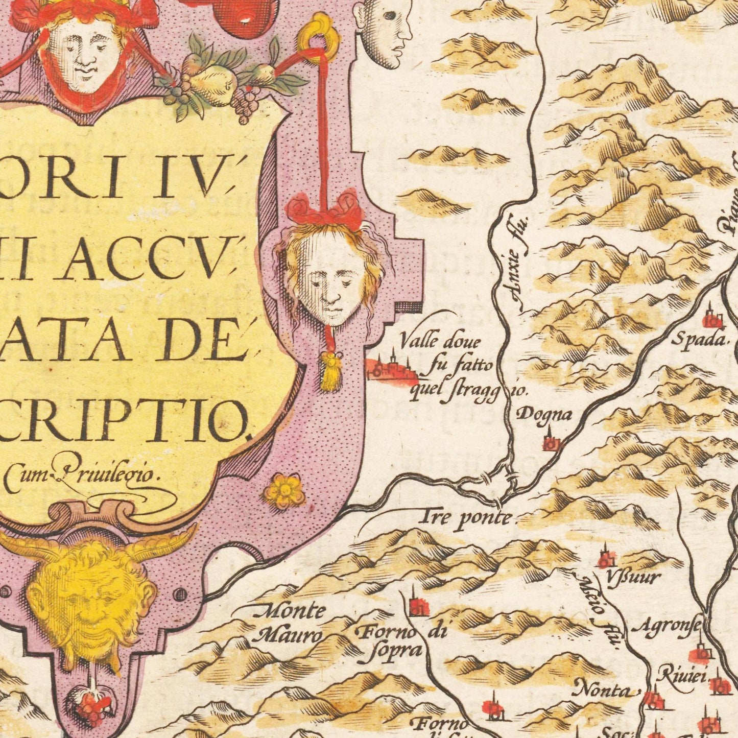 Historische Landkarte Venetien um 1609
