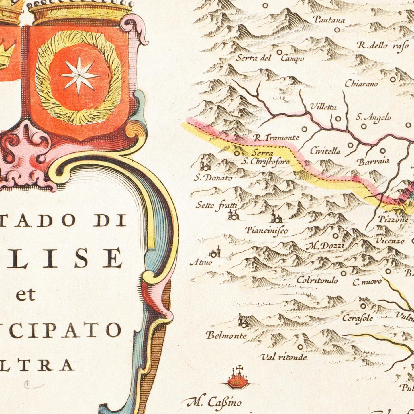 Historische Landkarte Molise um 1630
