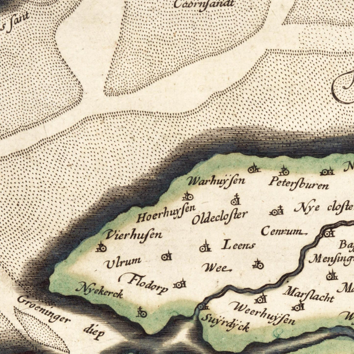 Historische Landkarte Provinz Groningen um 1617