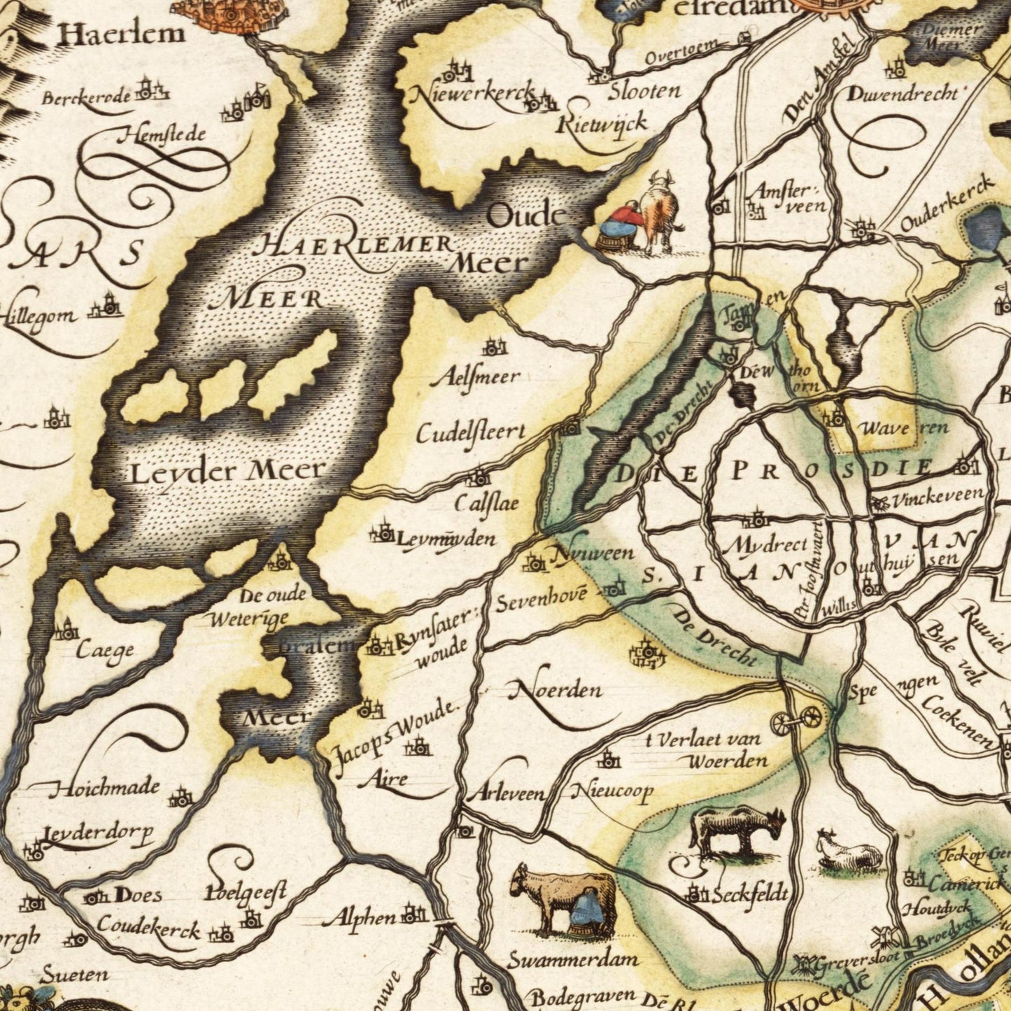 Historische Landkarte Provinz Utrecht um 1617