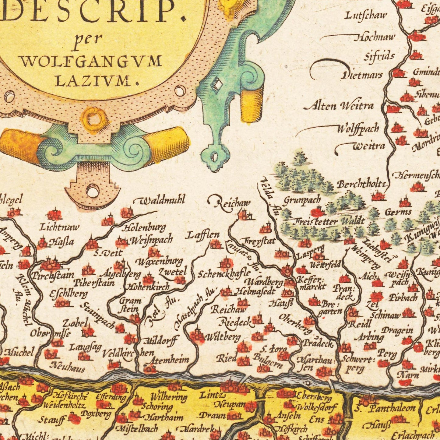Historische Landkarte Österreich um 1609