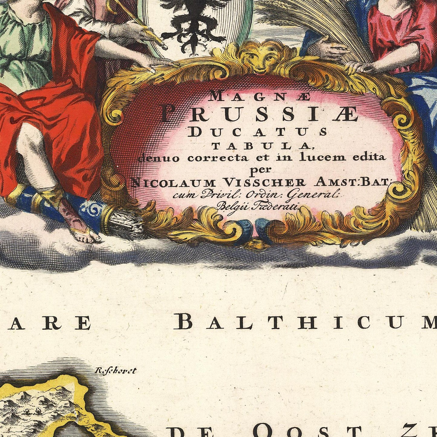 Historische Landkarte Preußen um 1680
