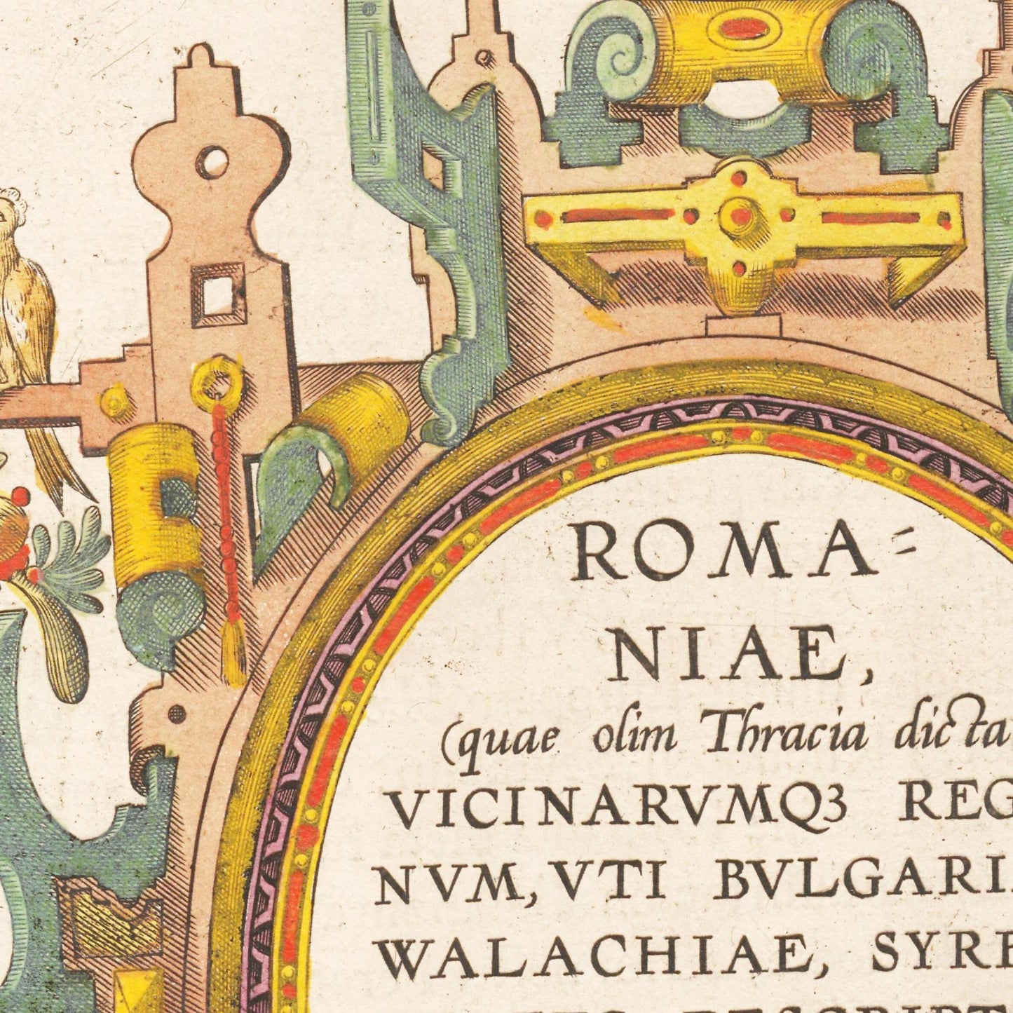 Historische Landkarte Rumänien um 1609