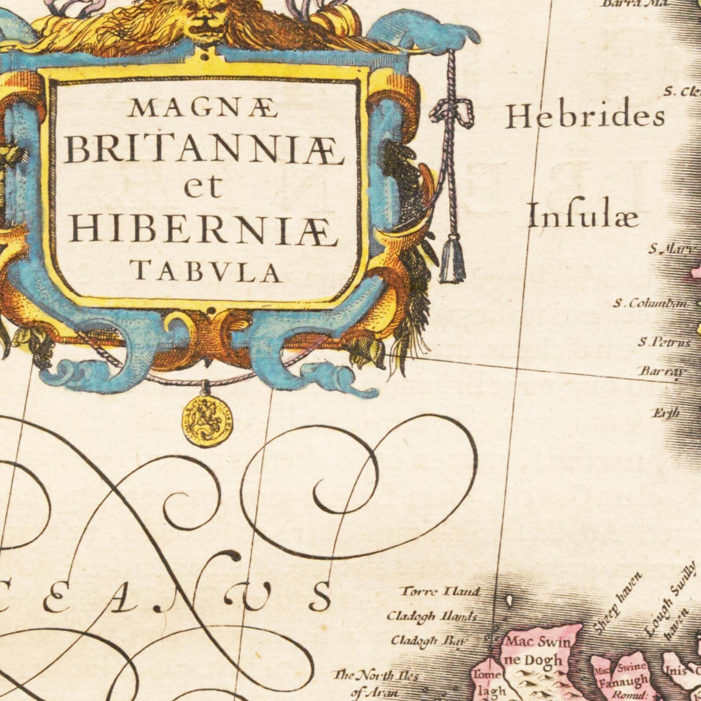 Historische Landkarte Vereinigtes Königreich um 1635