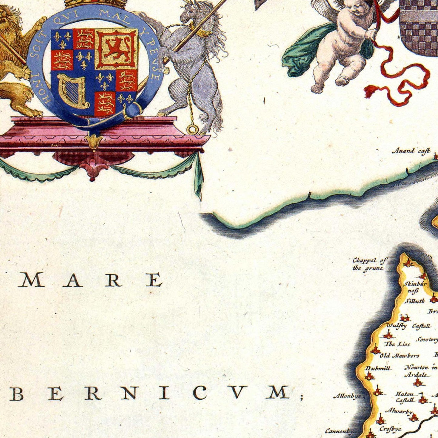 Historische Landkarte Cumbria um 1646