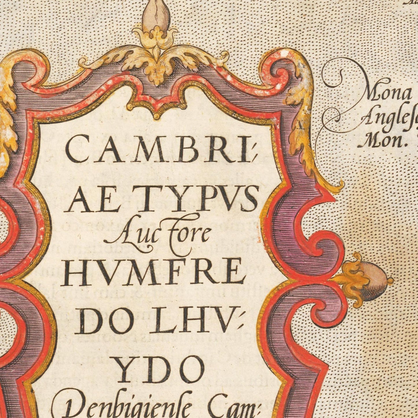 Historische Landkarte Wales um 1609