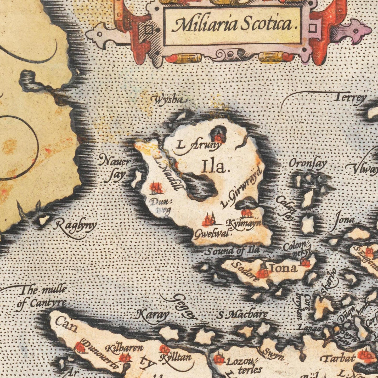 Historische Landkarte Schottland um 1609