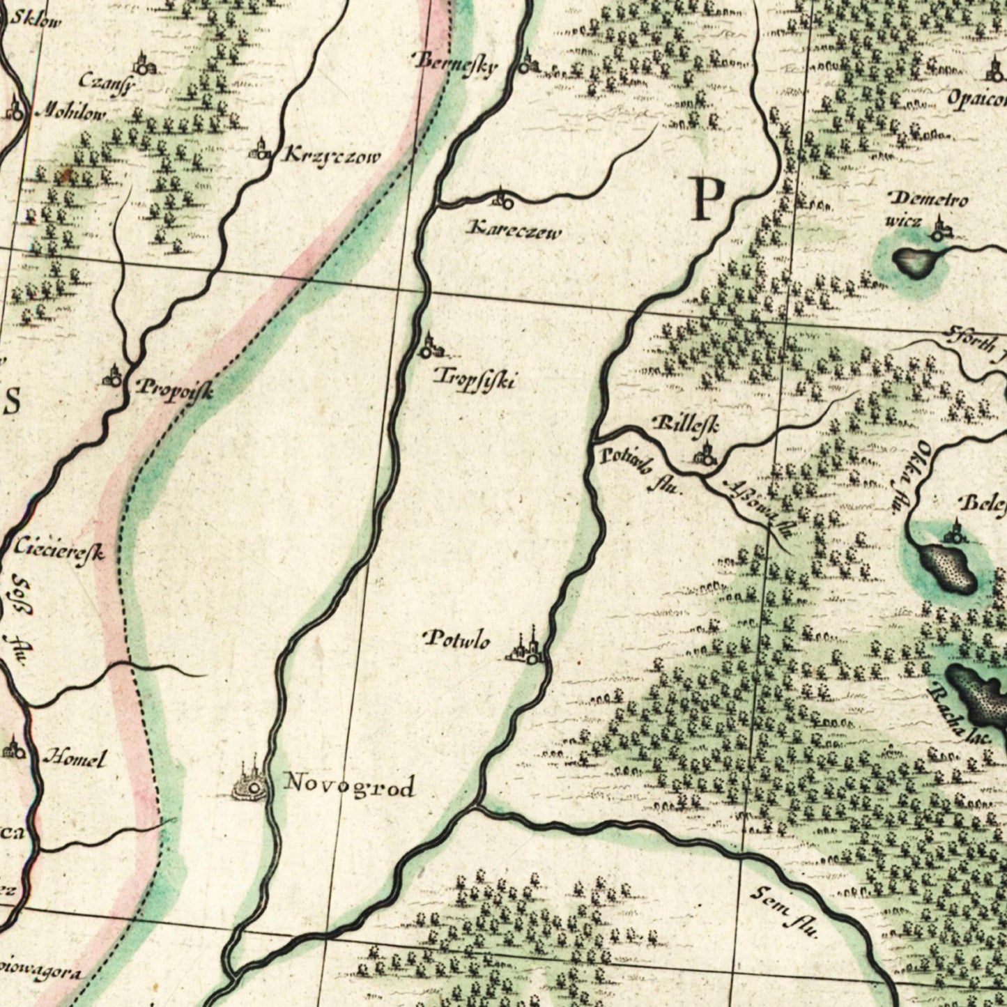 Historical city map Test product horizontal 3 sizes