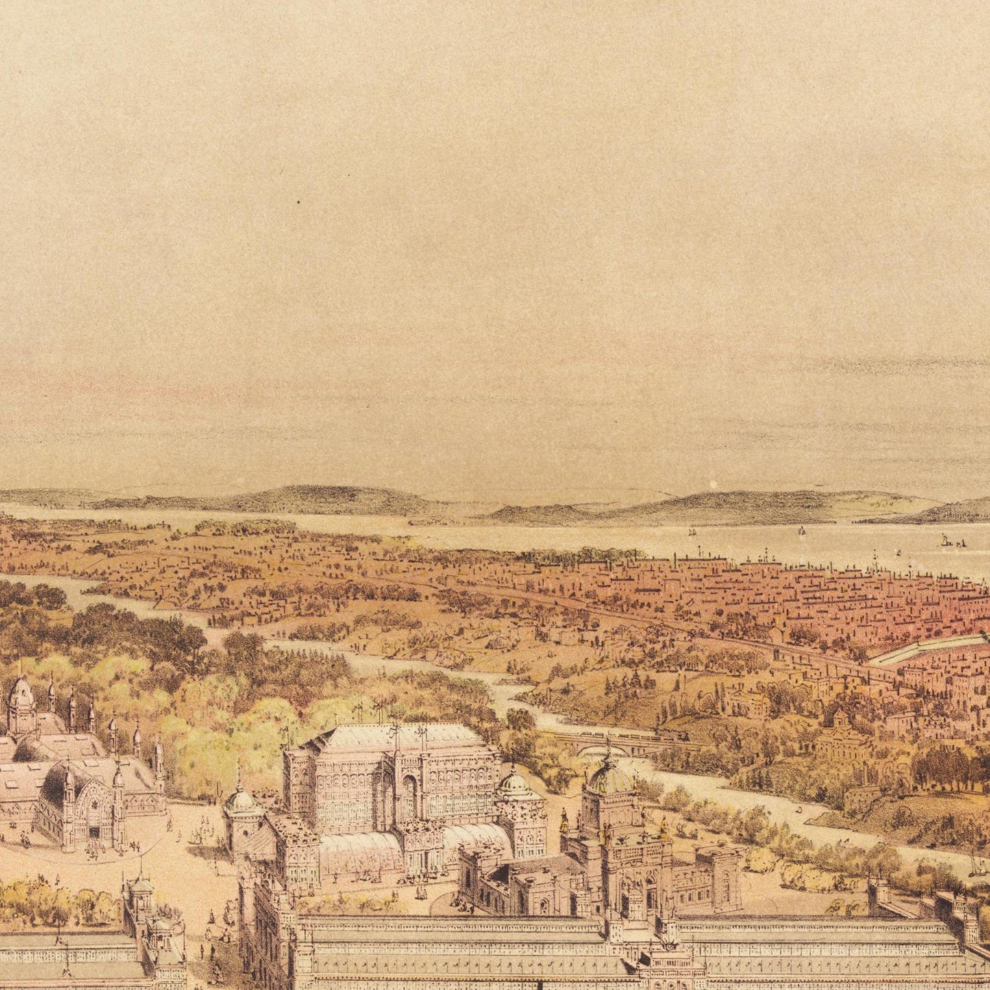 Historische Stadtansicht Philadelphia um 1875