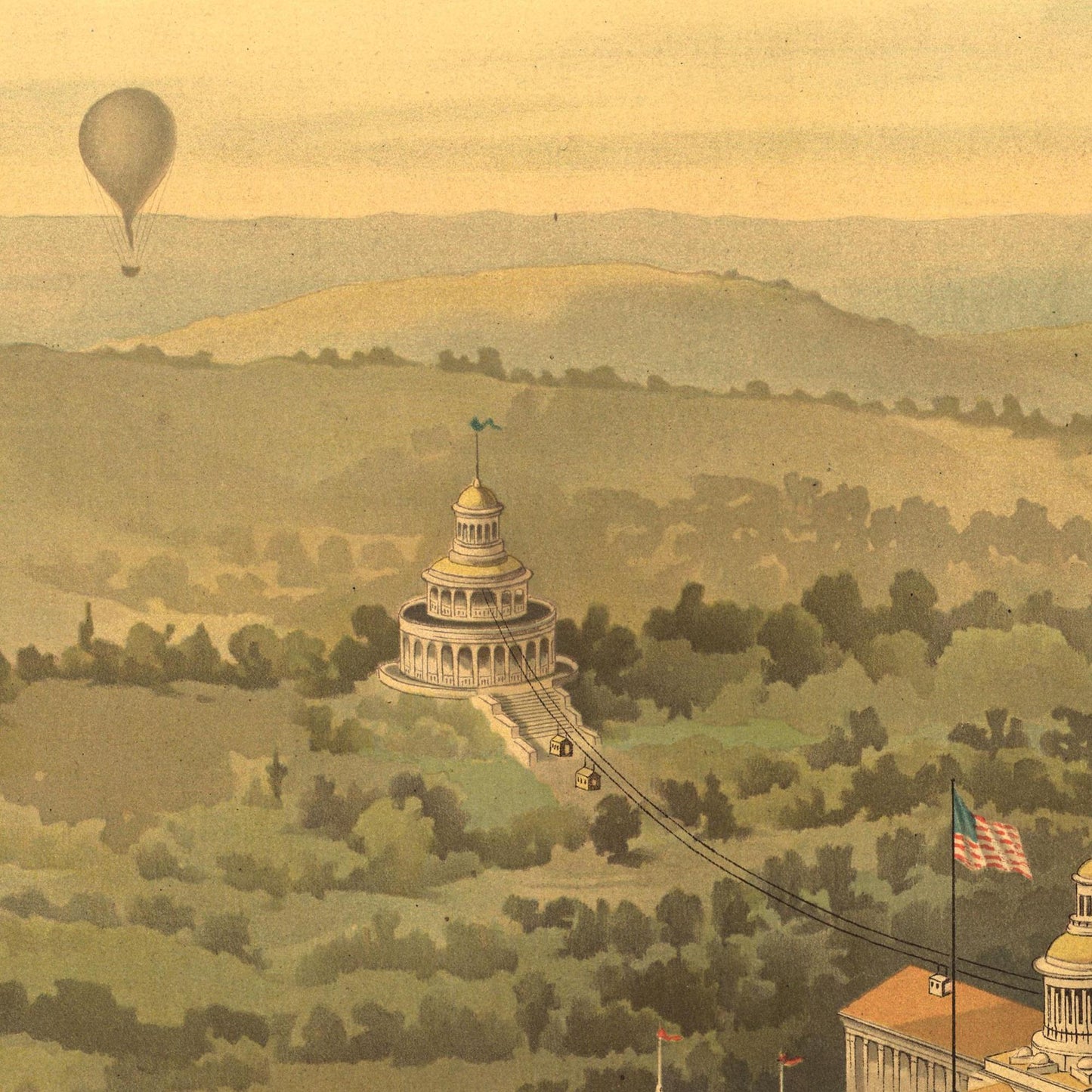 Historische Stadtansicht Nashville um 1897