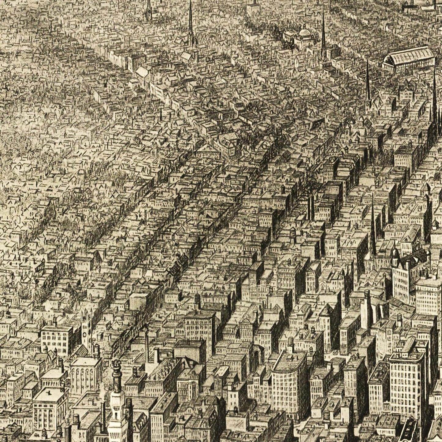 Historische Stadtansicht Baltimore um 1911