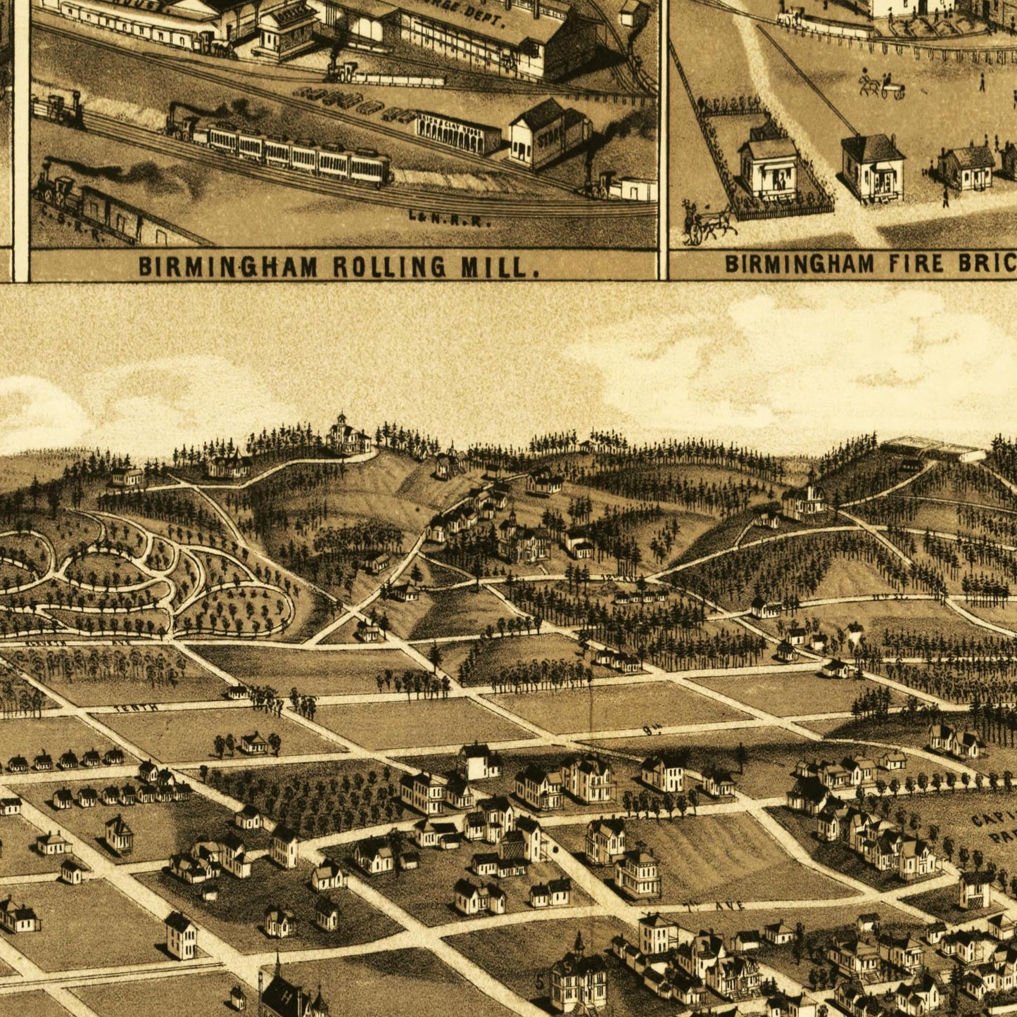 Historical city map Test product horizontal 3 sizes