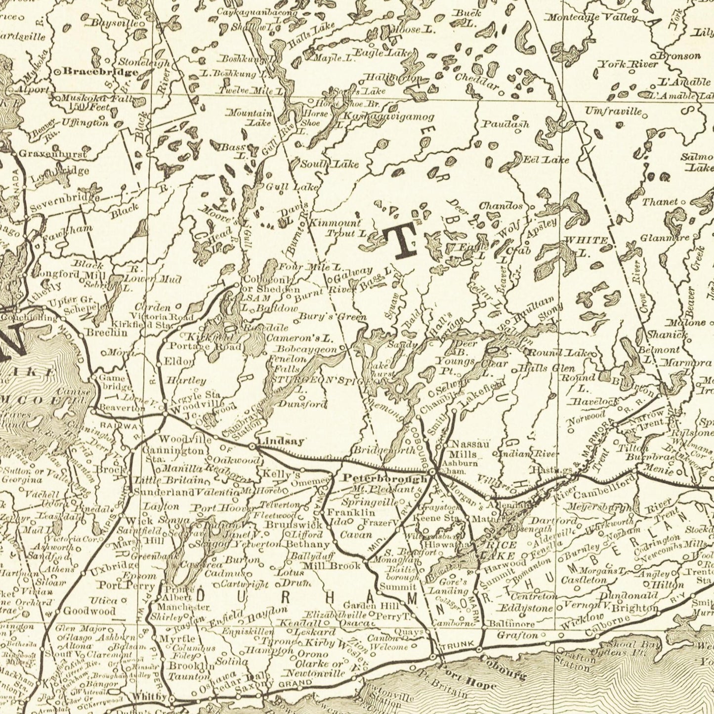 Historische Landkarte New York um 1882