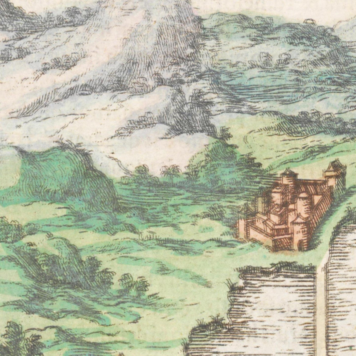 Historischer Stadtplan Mexiko-Stadt um 1570