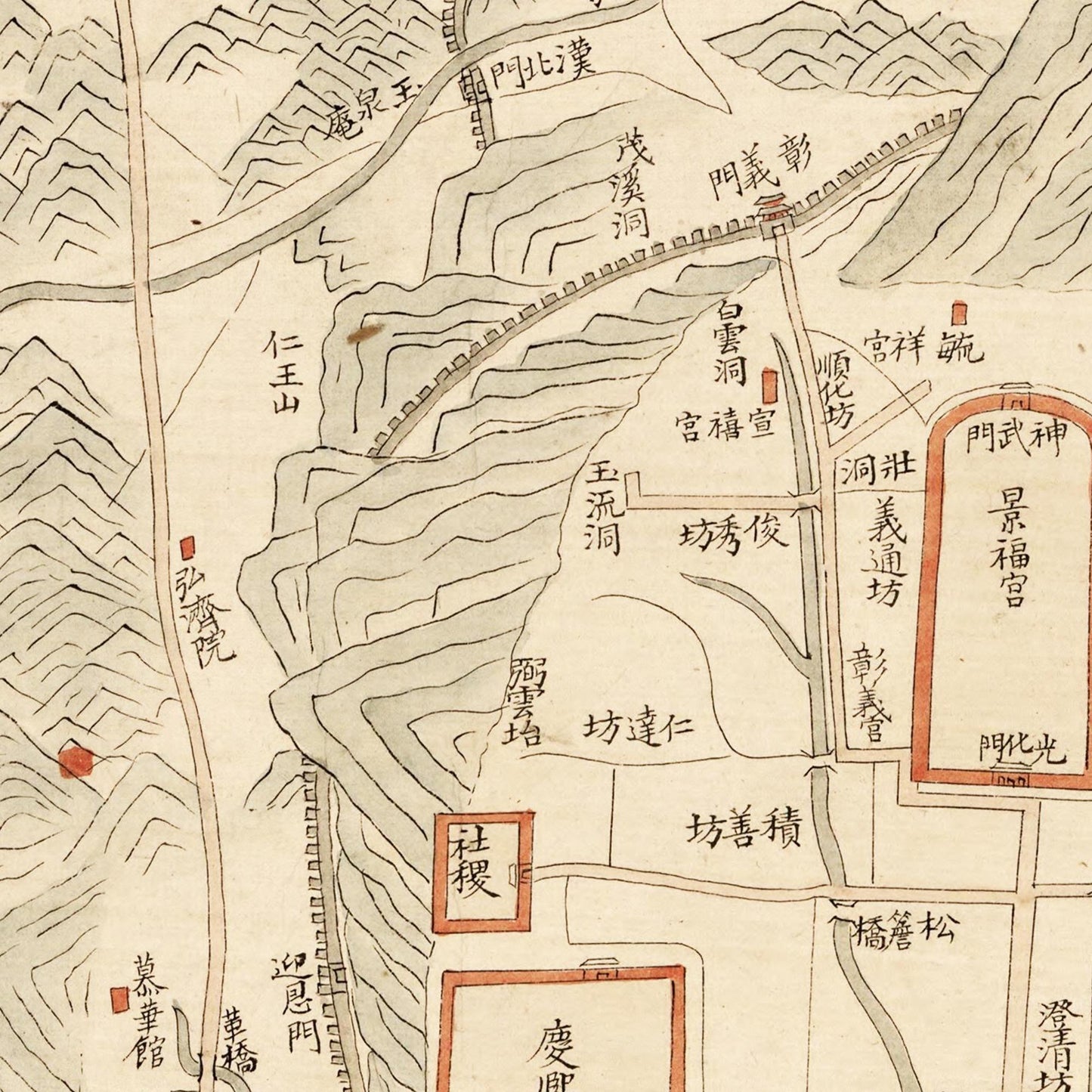 Historical city map Test product horizontal 3 sizes