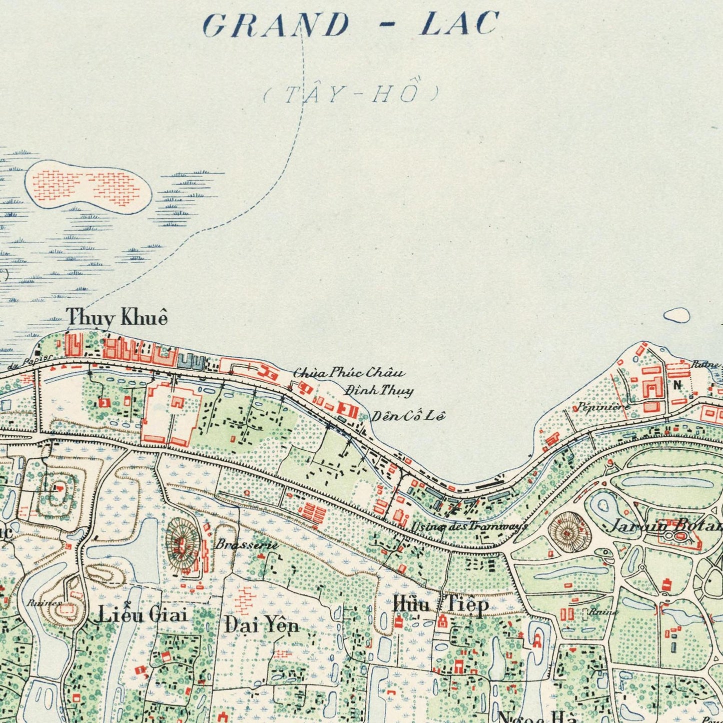 Historischer Stadtplan Hanoi um 1911