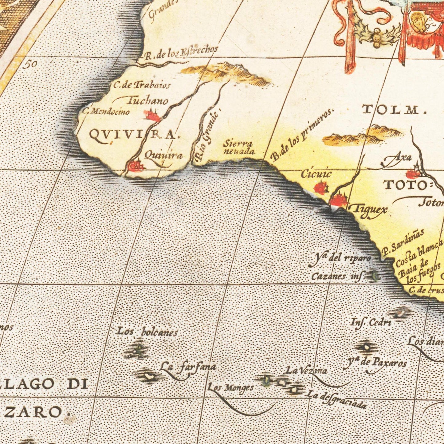 Historische Landkarte Amerika um 1609