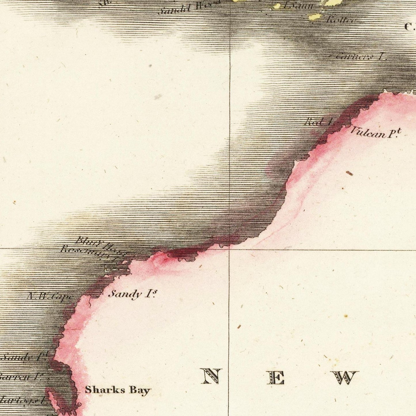 Historische Landkarte Australien um 1817