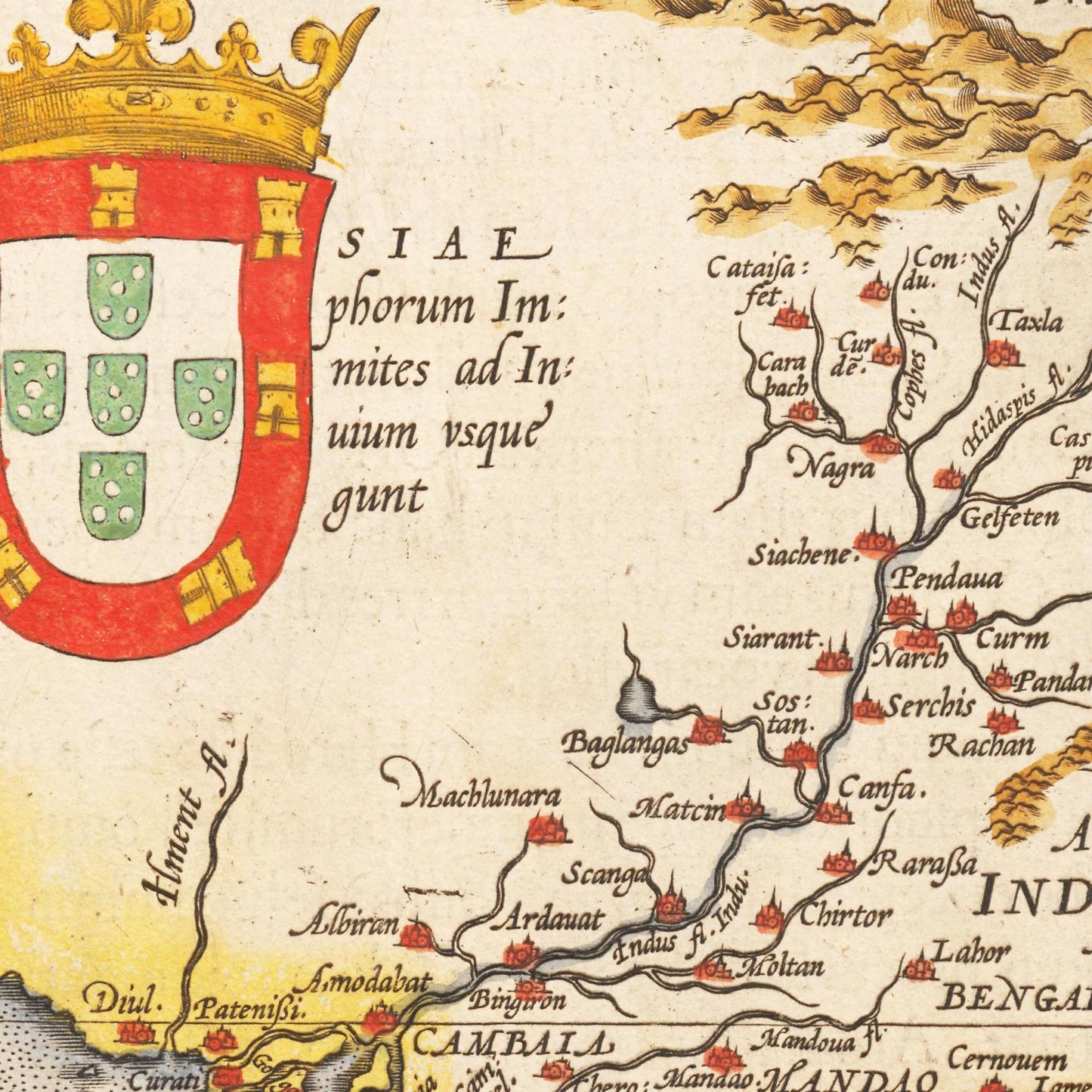 Historische Landkarte Südostasien um 1609