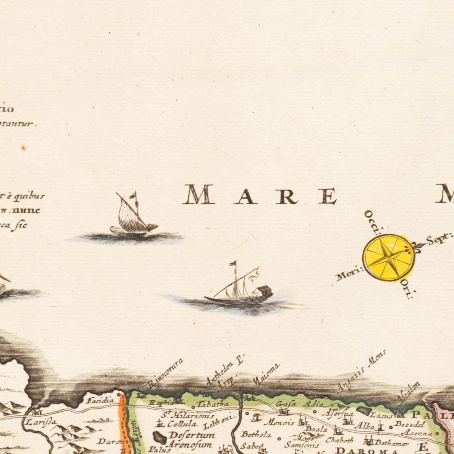 Historische Landkarte Heiliges Land um 1694