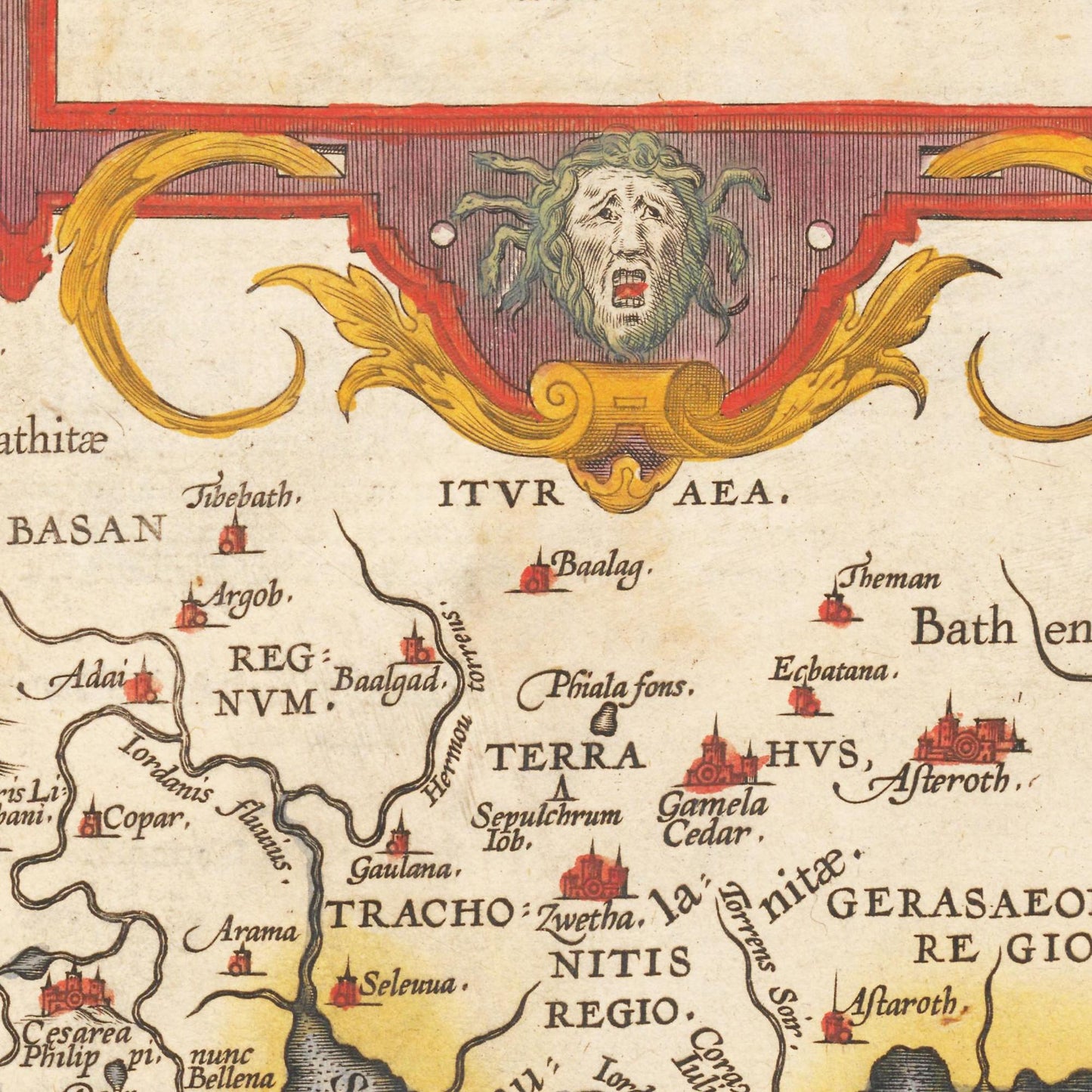 Historische Landkarte Heiliges Land um 1609