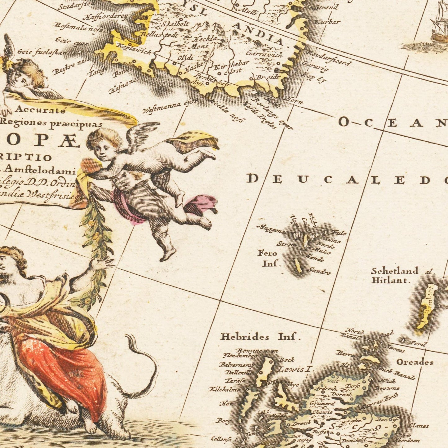 Historische Europakarte um 1698