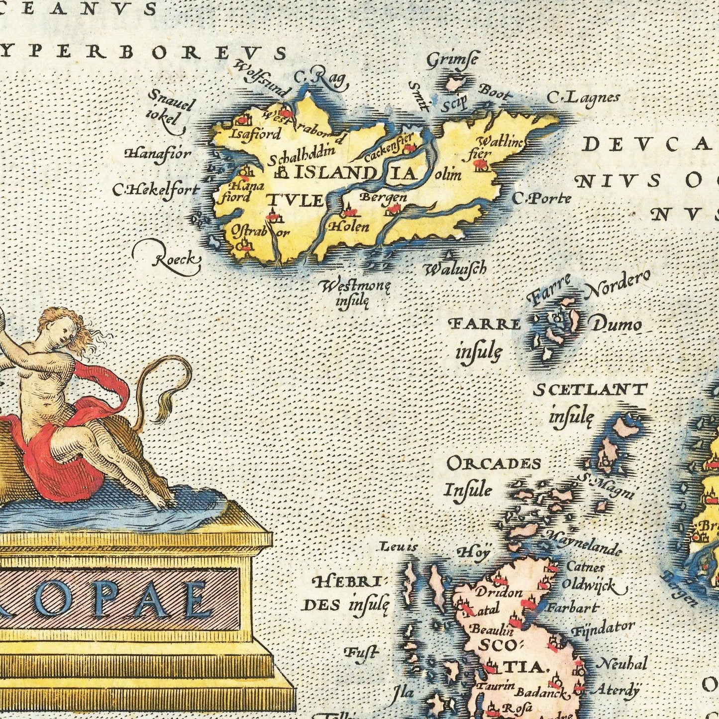 Historische Europakarte um 1570