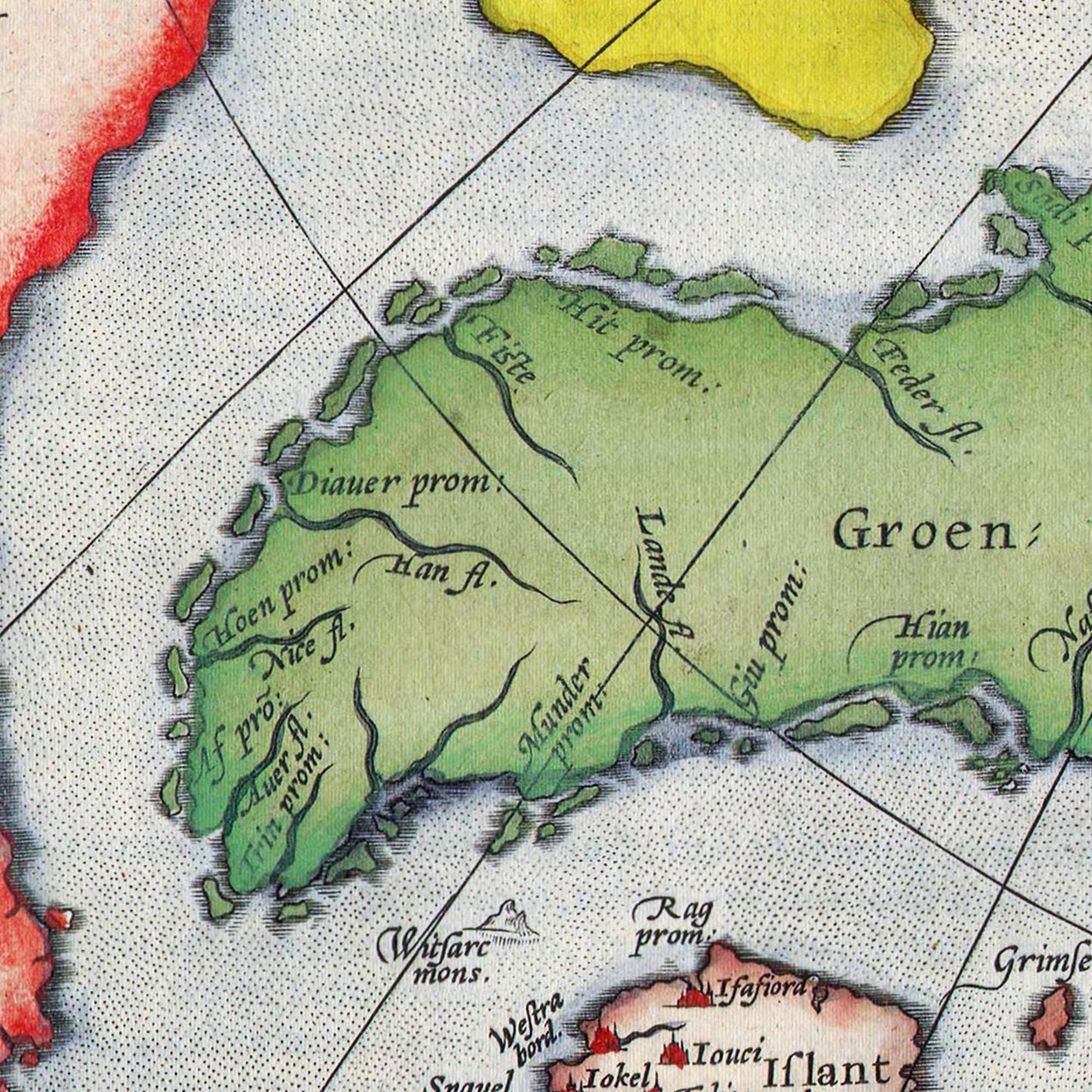 Historische Landkarte Nordeuropa um 1580
