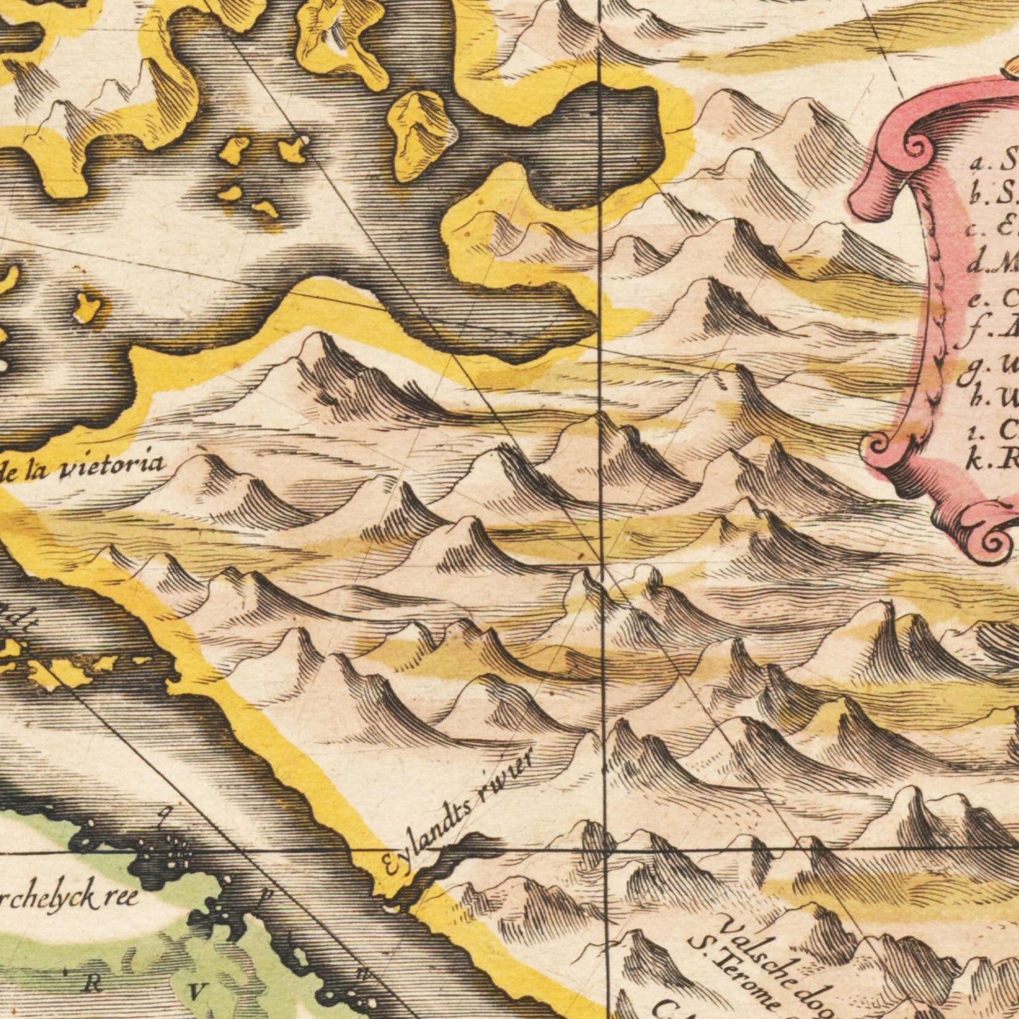 Historische Landkarte Kap Hoorn um 1635