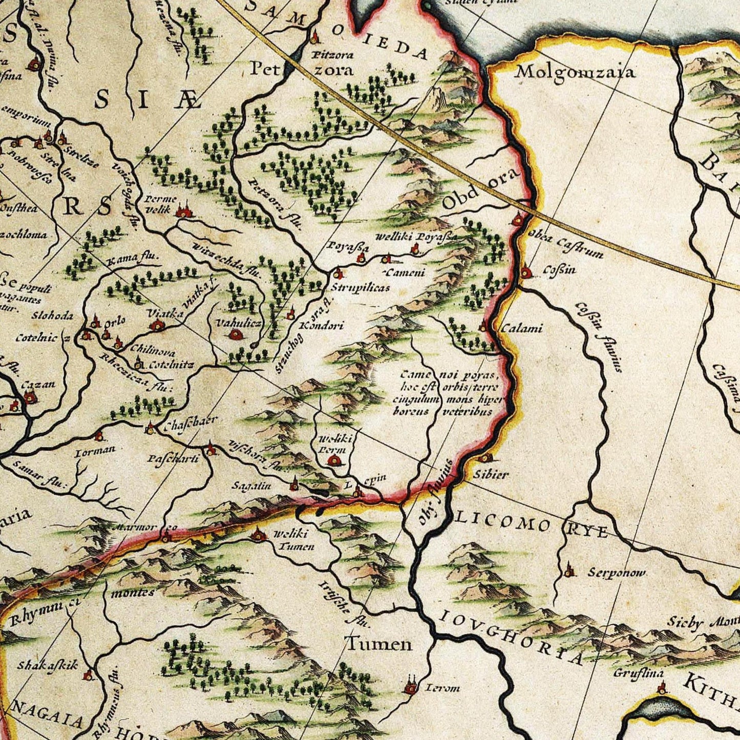 Historische Landkarte Sibirien um 1690