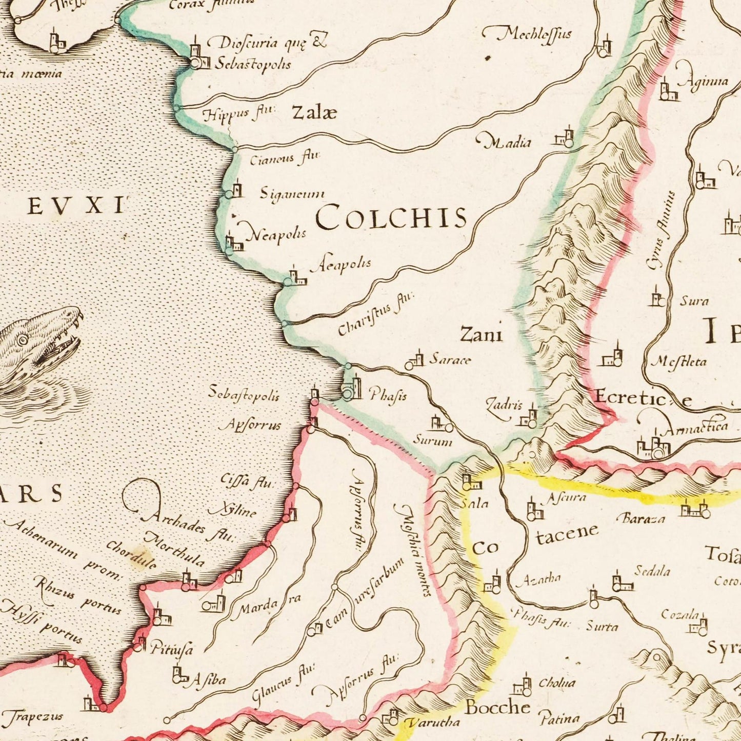 Historische Landkarte Kaukasus um 1704