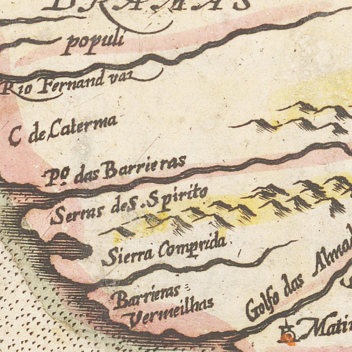 Historische Landkarte Kongo um 1609