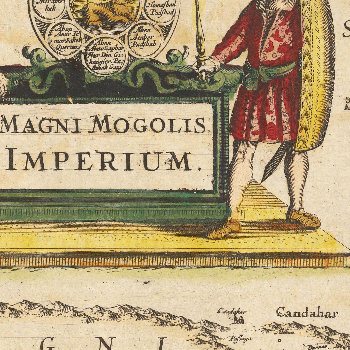 Historische Landkarte Mongolisches Imperium um 1638