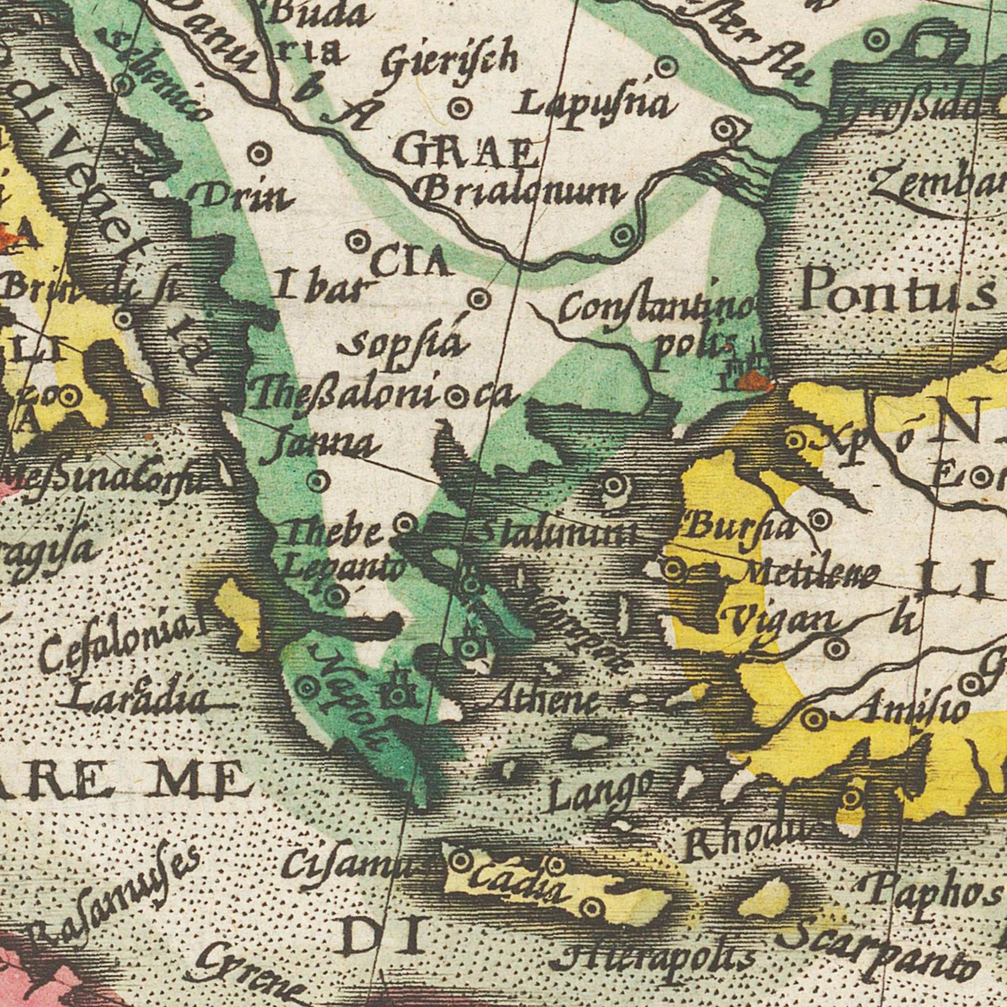 Historische Landkarte Osmanisches Reich um 1609