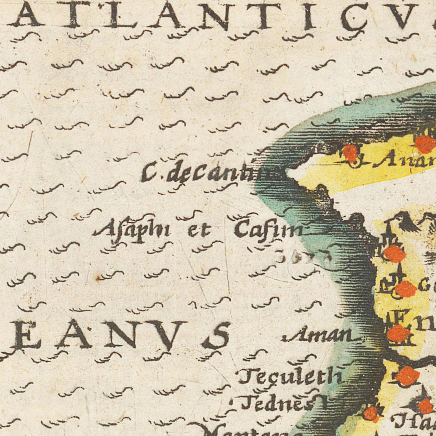 Historische Landkarte Marrakesch um 1609