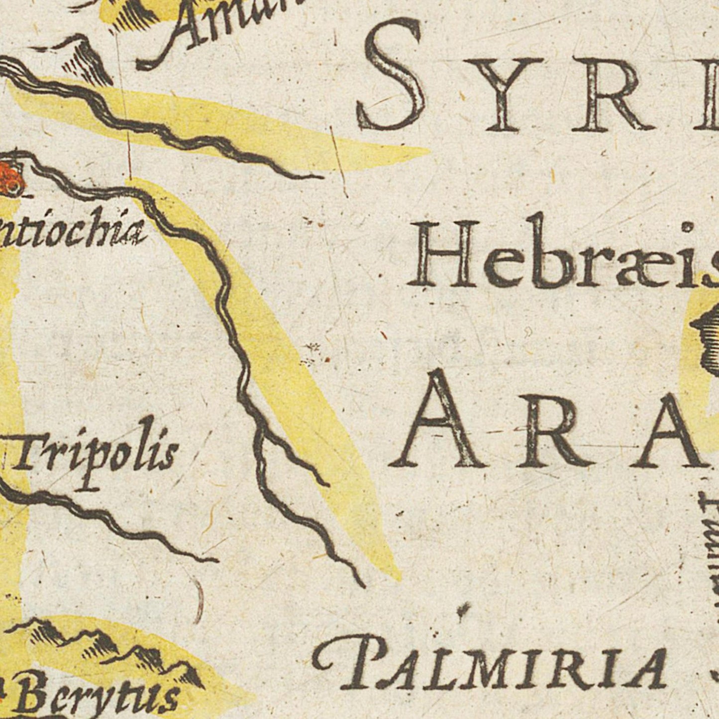 Historische Landkarte Syrien um 1609
