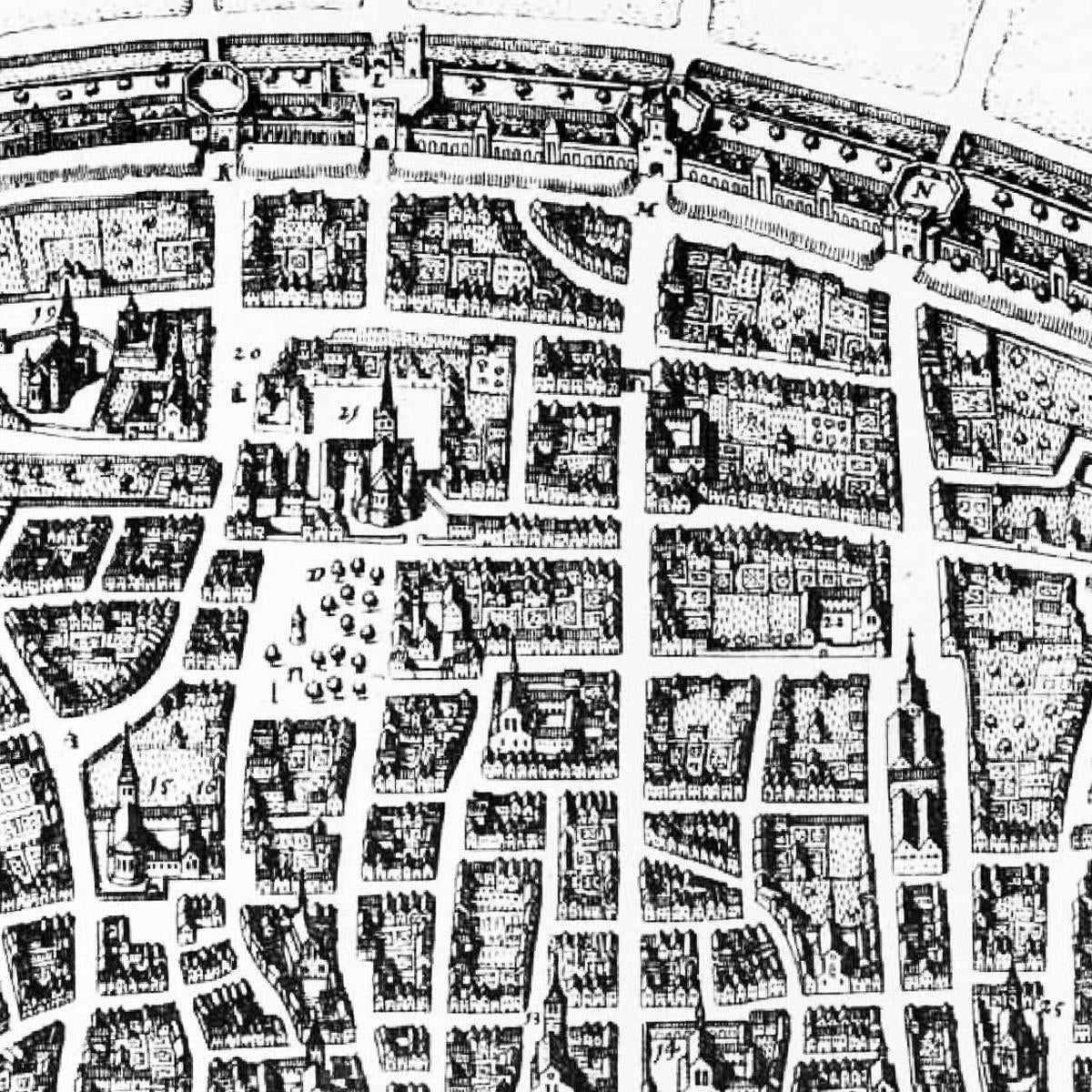 Historischer Stadtplan Köln um 1648