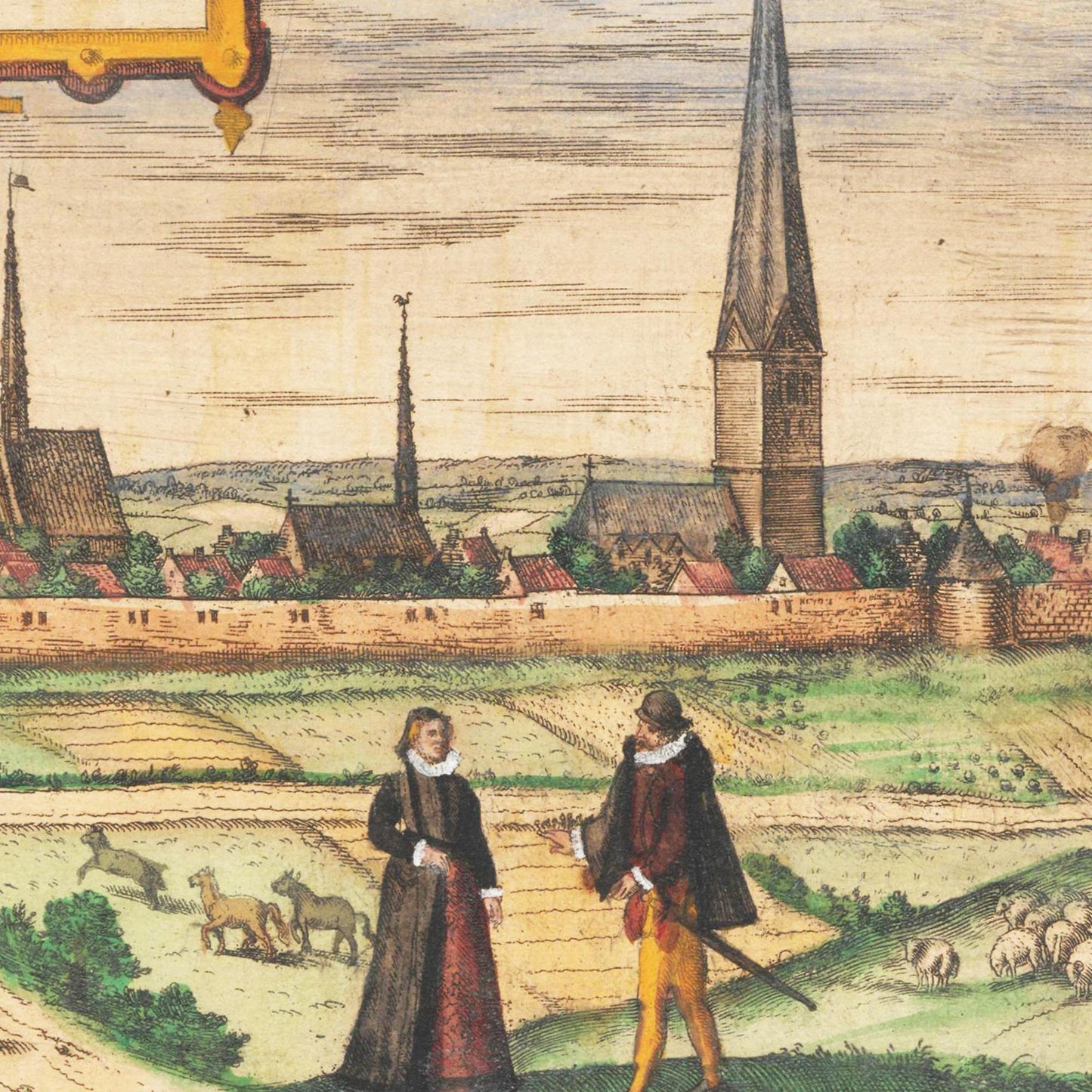 Historische Stadtansicht Dortmund um 1592