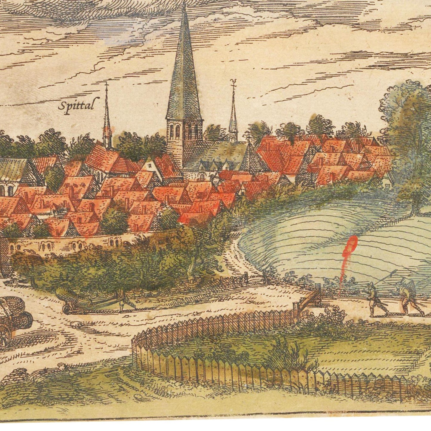 Historische Stadtansicht Essen um 1582