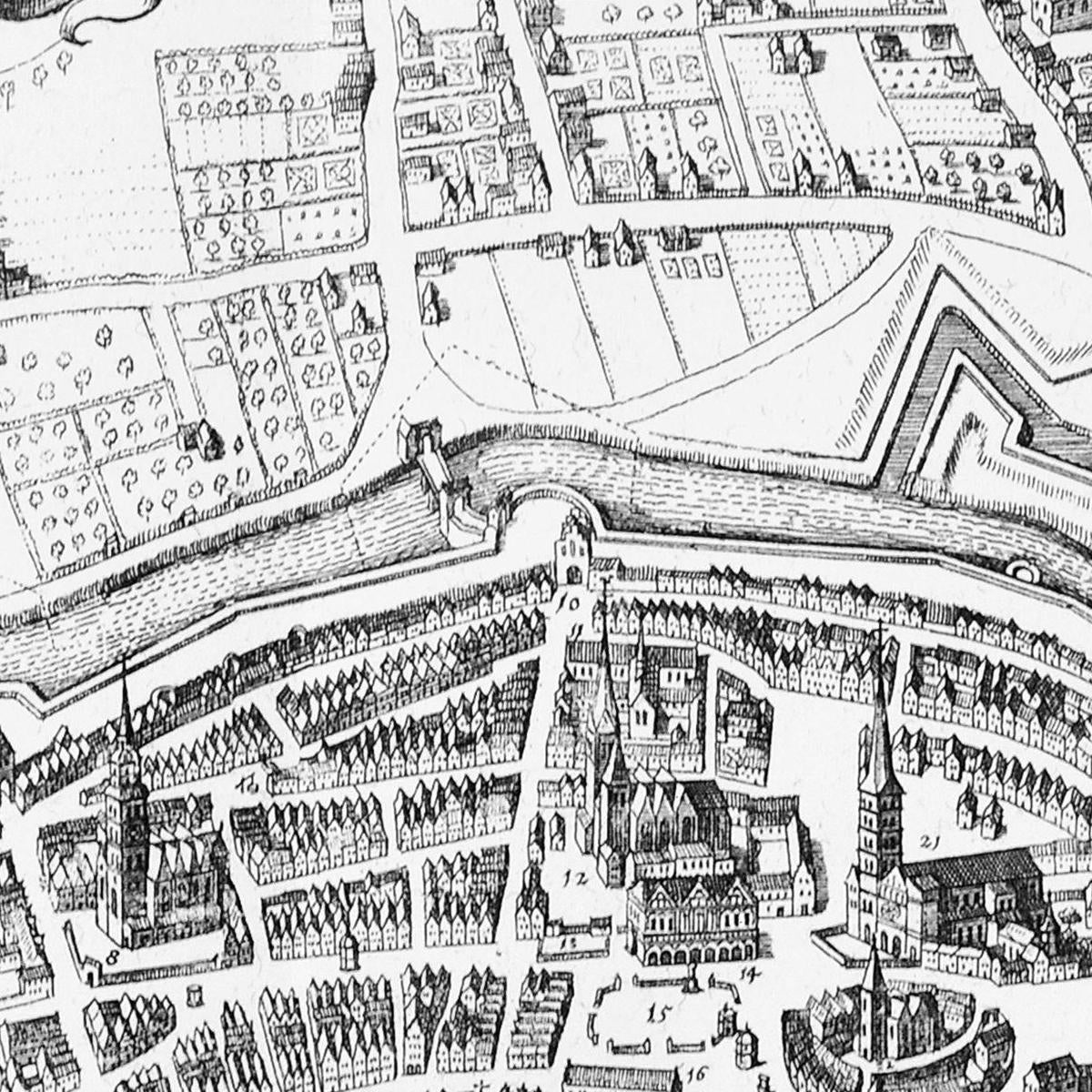 Historischer Stadtplan Bremen um 1650