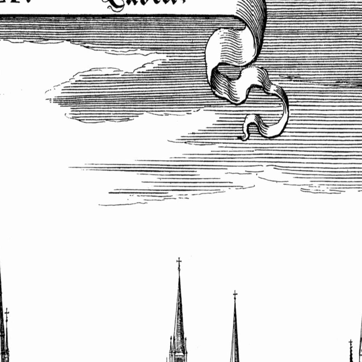 Historische Stadtansicht Lübeck um 1641