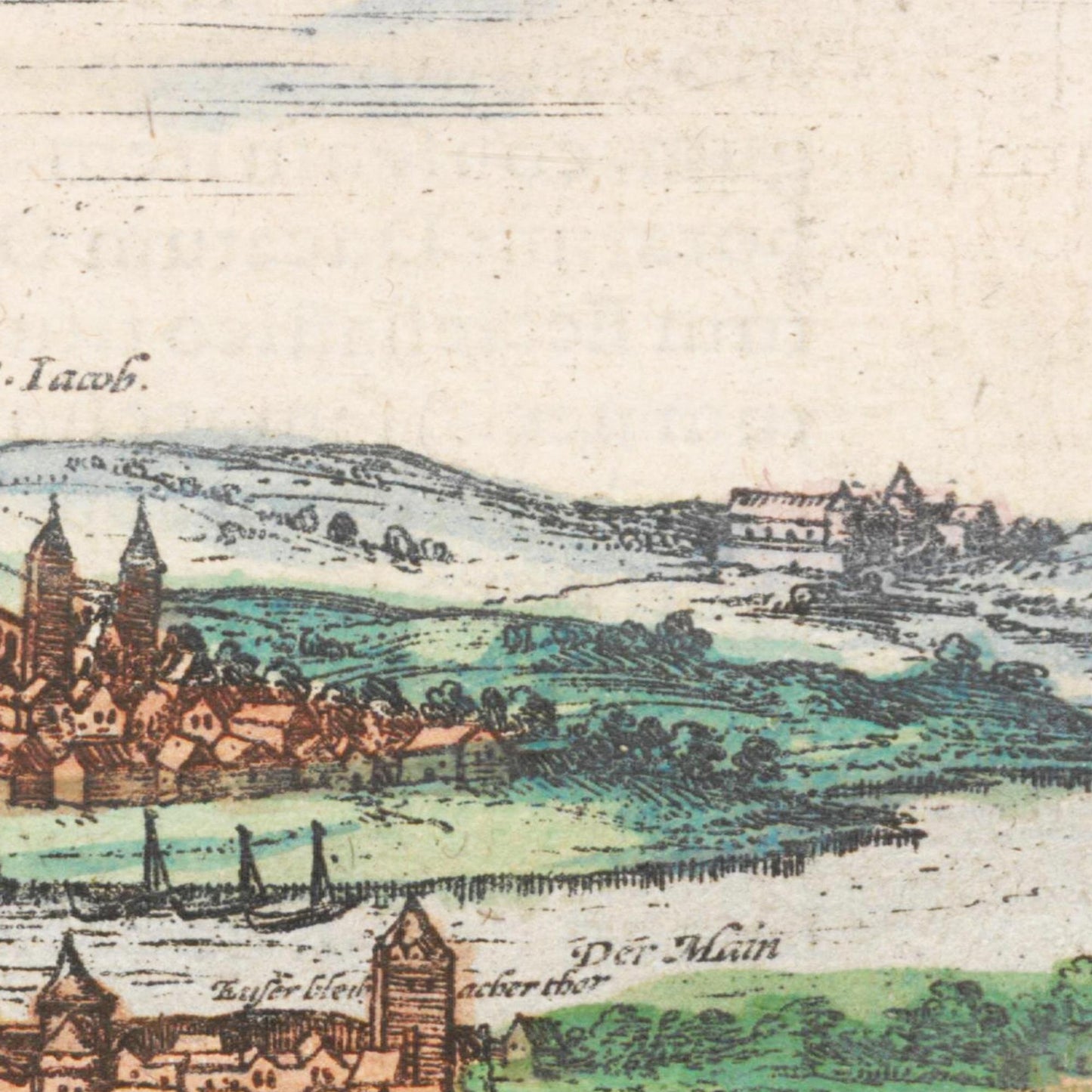 Historische Stadtansicht Würzburg um 1612