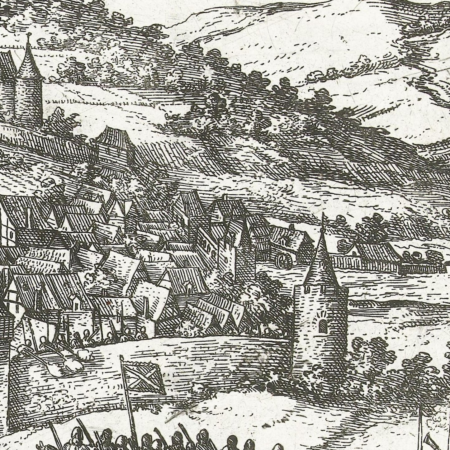 Historische Stadtansicht Recklinghausen um 1585