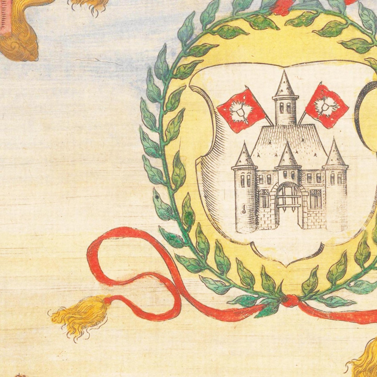 Historische Stadtansicht Segeberg um 1592