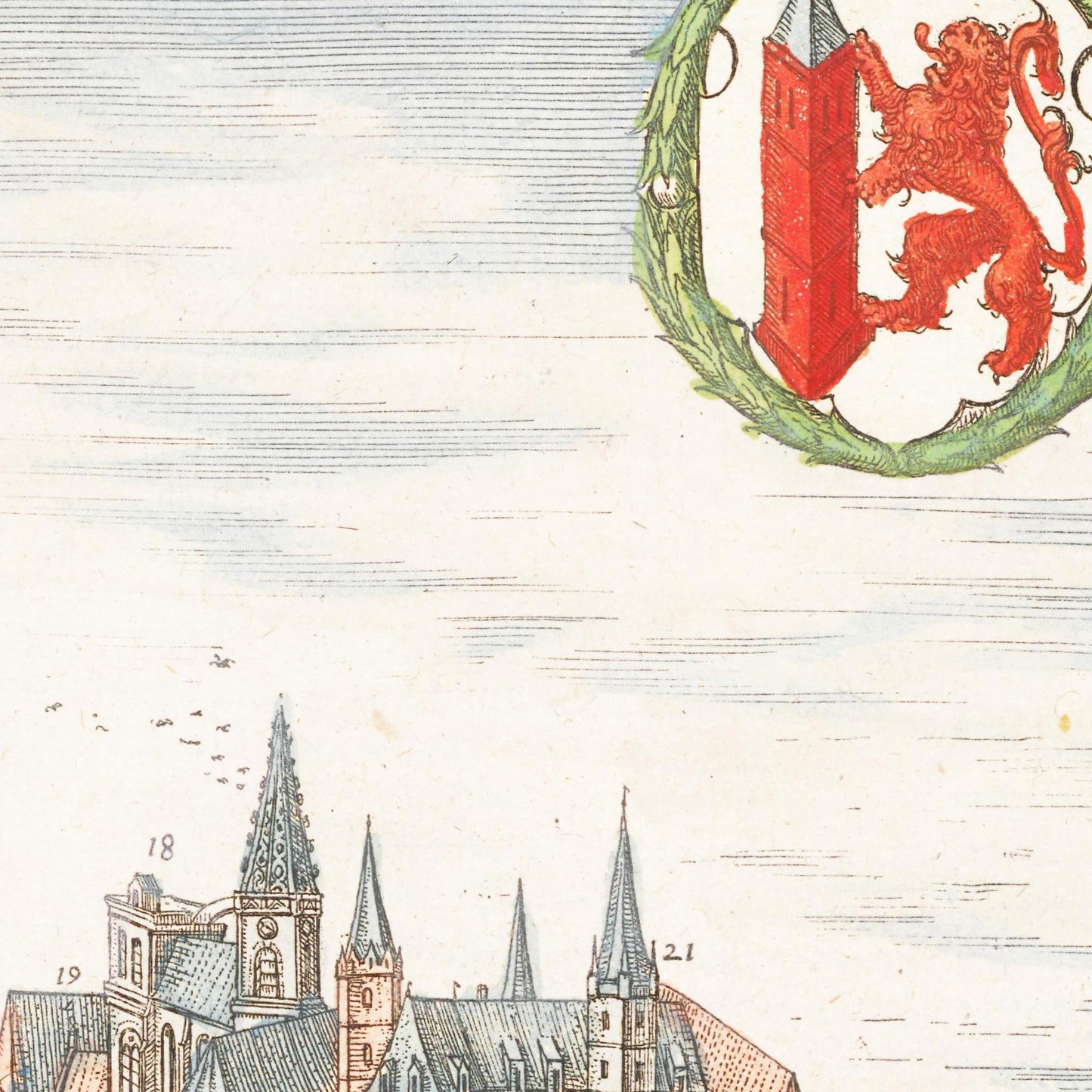Historische Stadtansicht Meißen um 1575