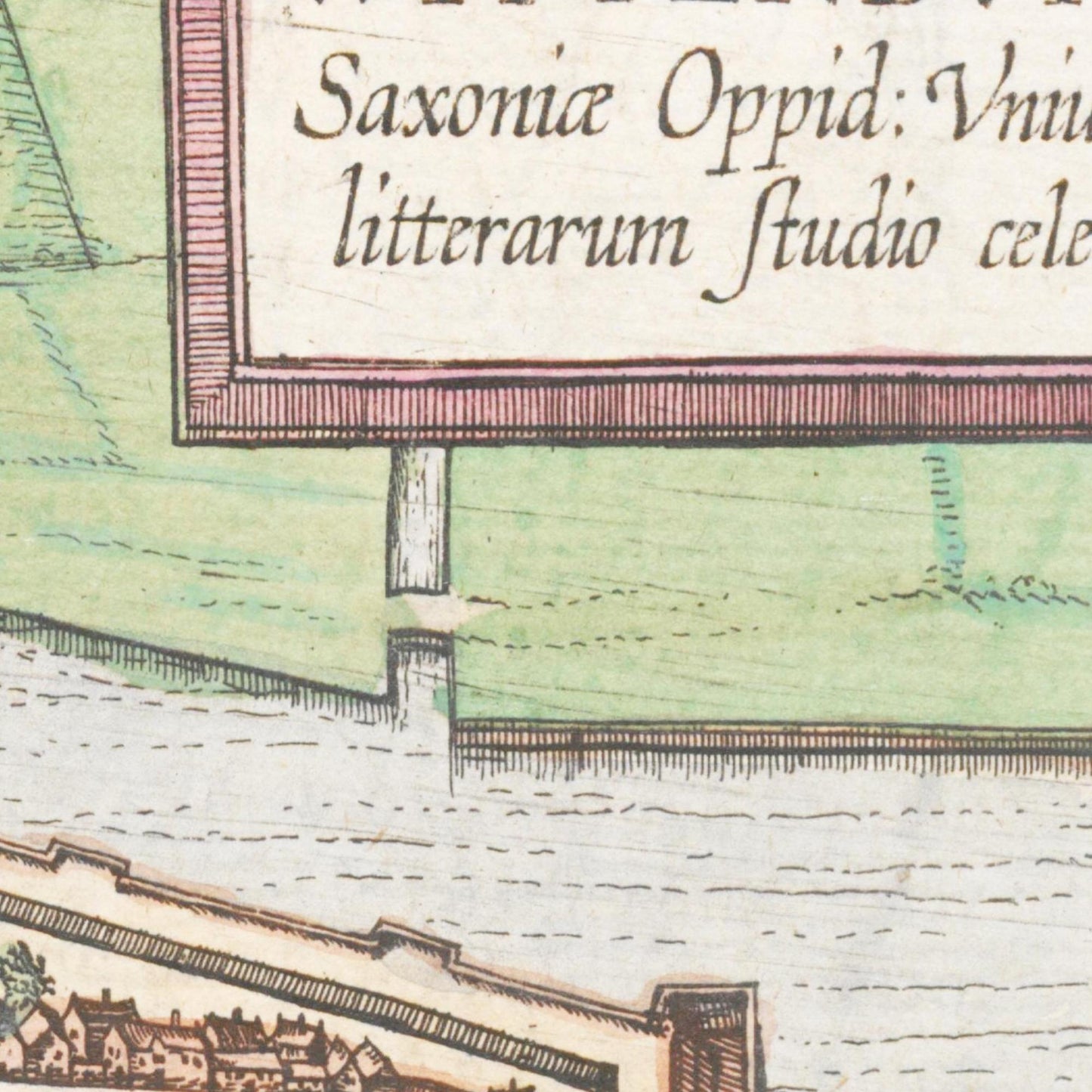 Historische Stadtansicht Wittenberg um 1570