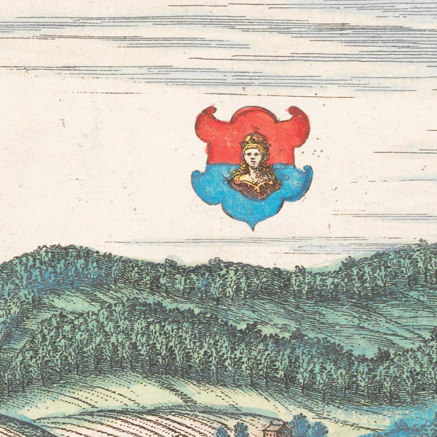 Historische Stadtansicht Kempten um 1575