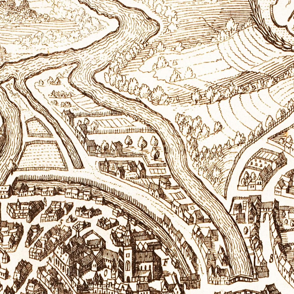 Historische Stadtansicht Bamberg um 1642