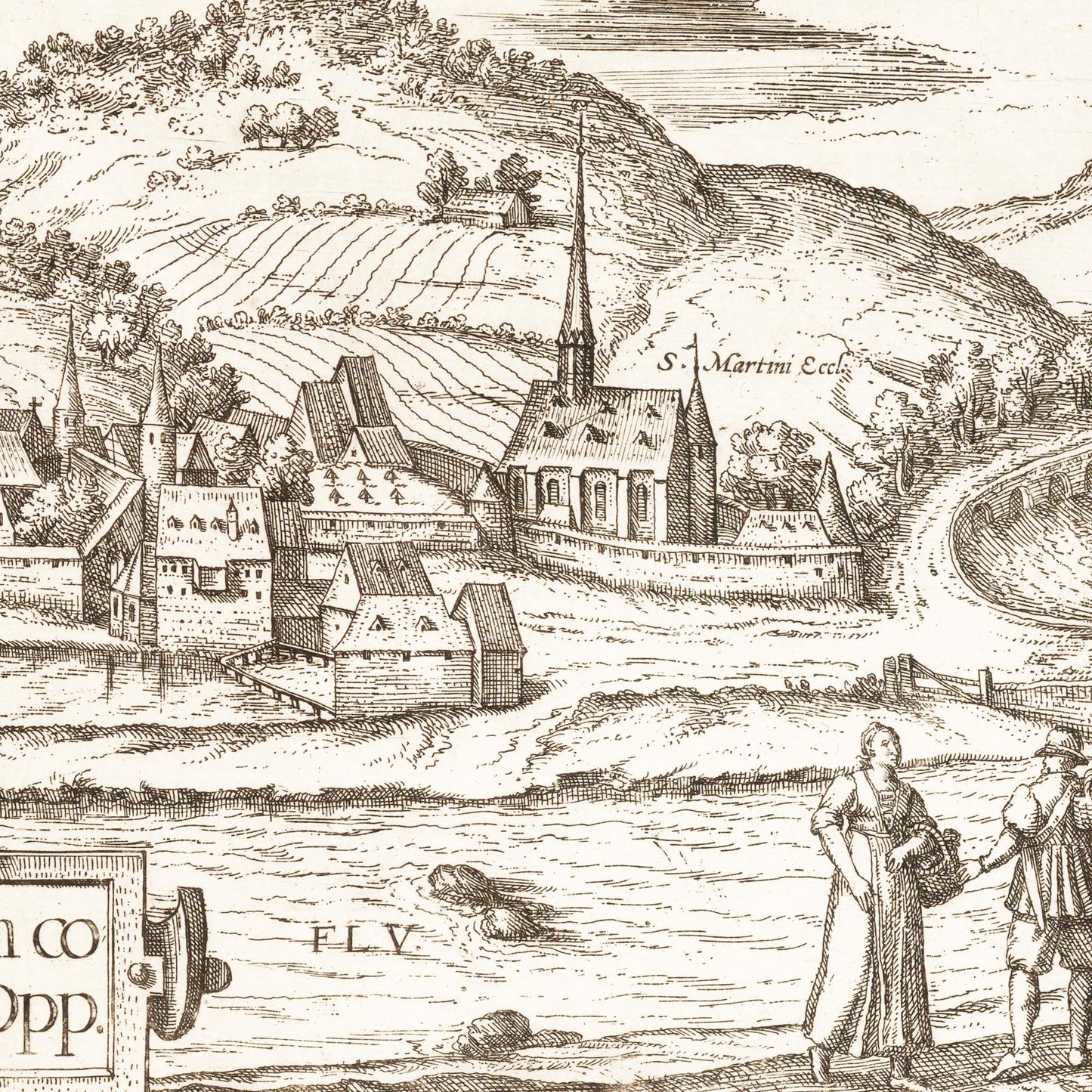Historische Stadtansicht Siegen um 1618